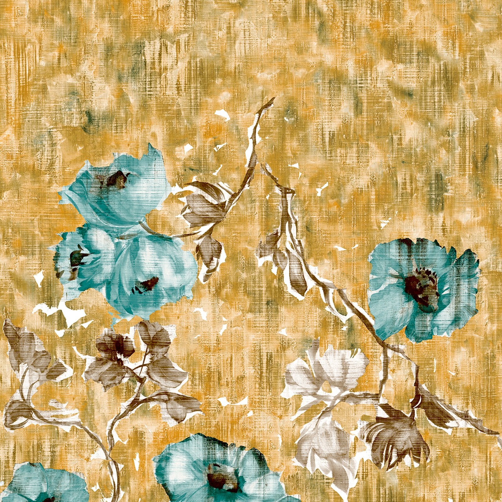 Petunia Twinwall mural in gold color - pattern number GH26962-23 - by Galerie in the Julie Feels Home collection
