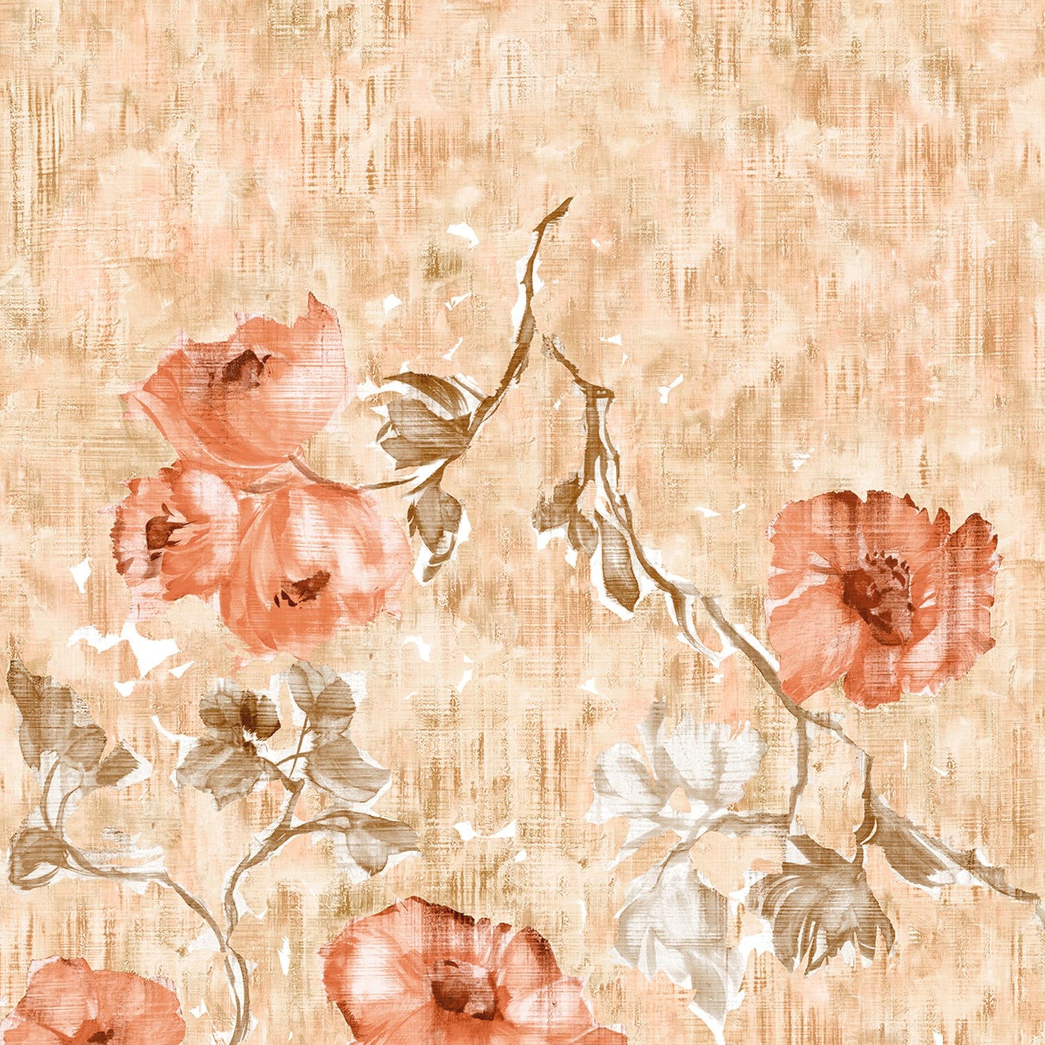 Petunia Twinwall mural in orange color - pattern number GH26963-23 - by Galerie in the Julie Feels Home collection