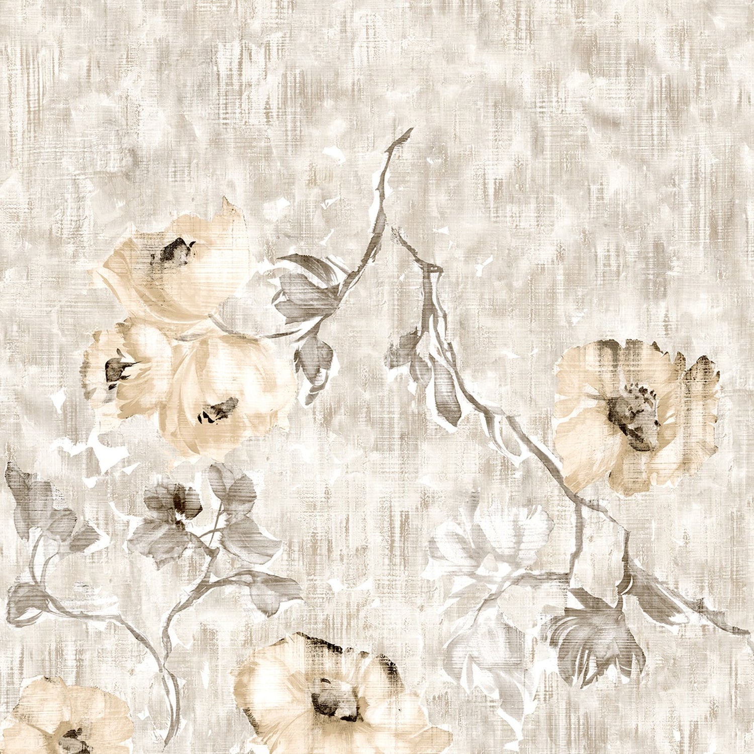 Petunia Twinwall mural in silver grey color - pattern number GH26964-23 - by Galerie in the Julie Feels Home collection