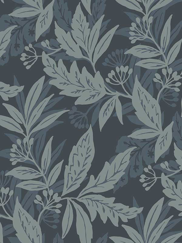 Anita Woodland Floral wallpaper in teal color - pattern number 4155-27325 - by A Street Prints in the Drew and Jonathan Home Fourth Edition collection