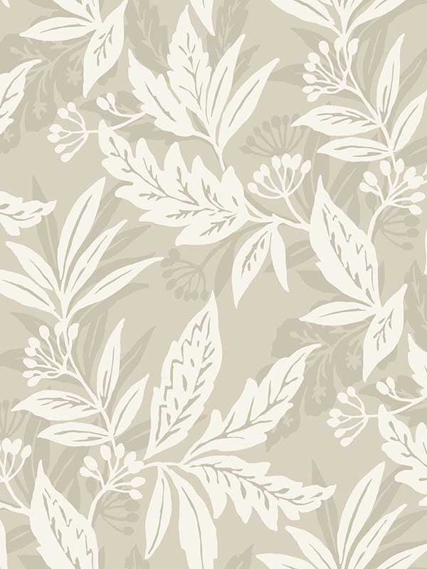 Anita Woodland Floral wallpaper in beige color - pattern number 4155-27328 - by A Street Prints in the Drew and Jonathan Home Fourth Edition collection