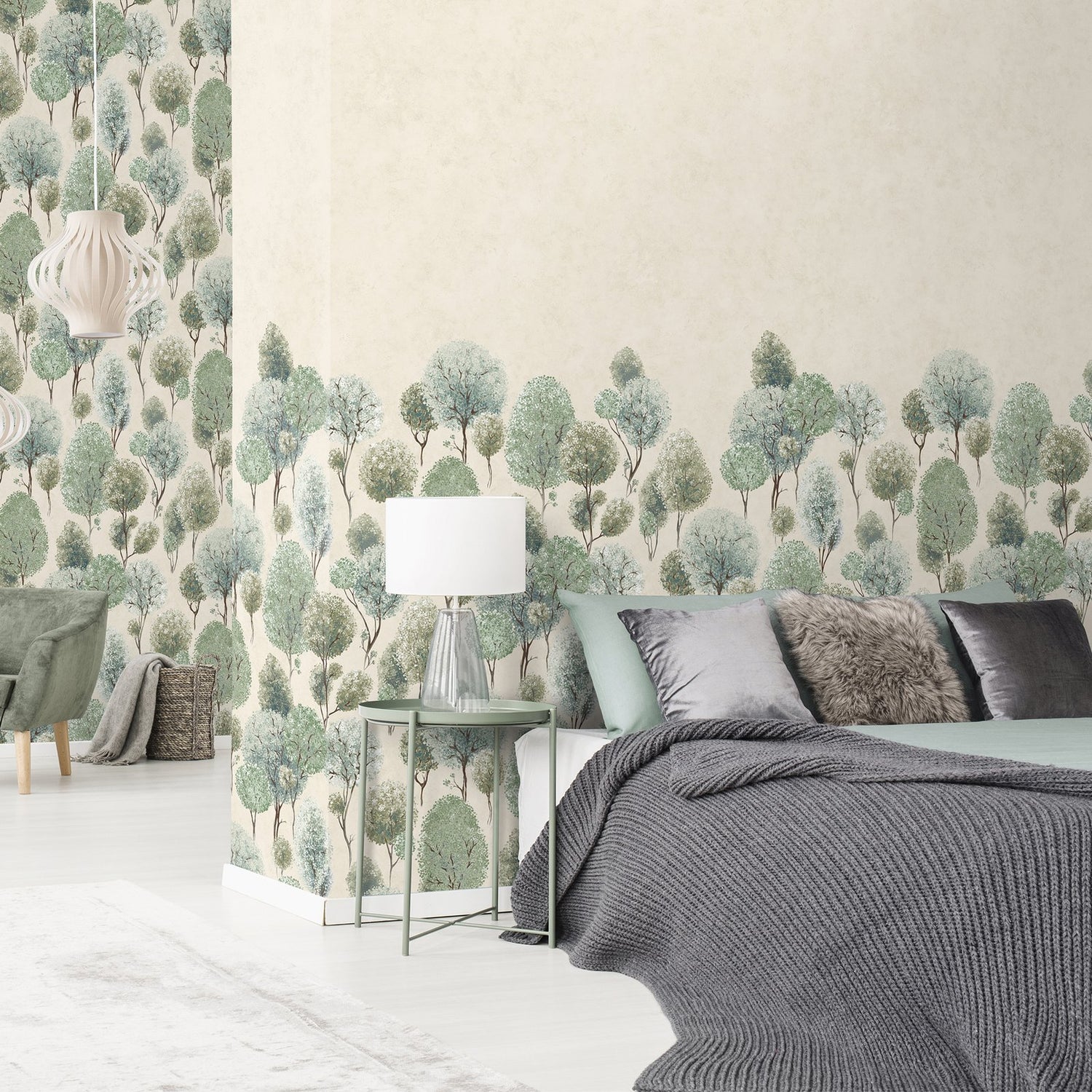 Tilia Twinwall mural in green color - pattern number GH26968-23 - by Galerie in the Julie Feels Home collection