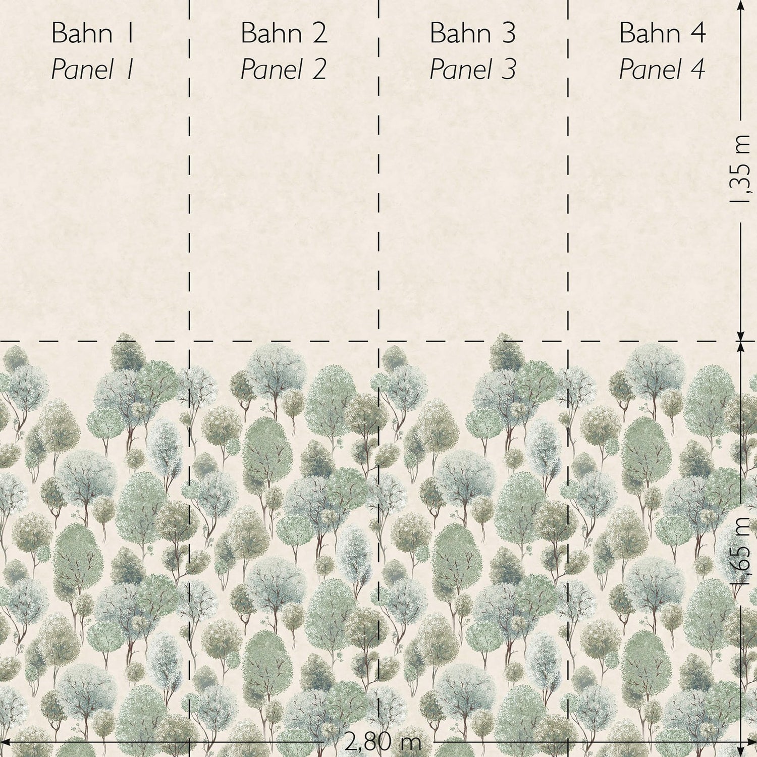 Tilia Twinwall mural in green color - pattern number GH26968-23 - by Galerie in the Julie Feels Home collection