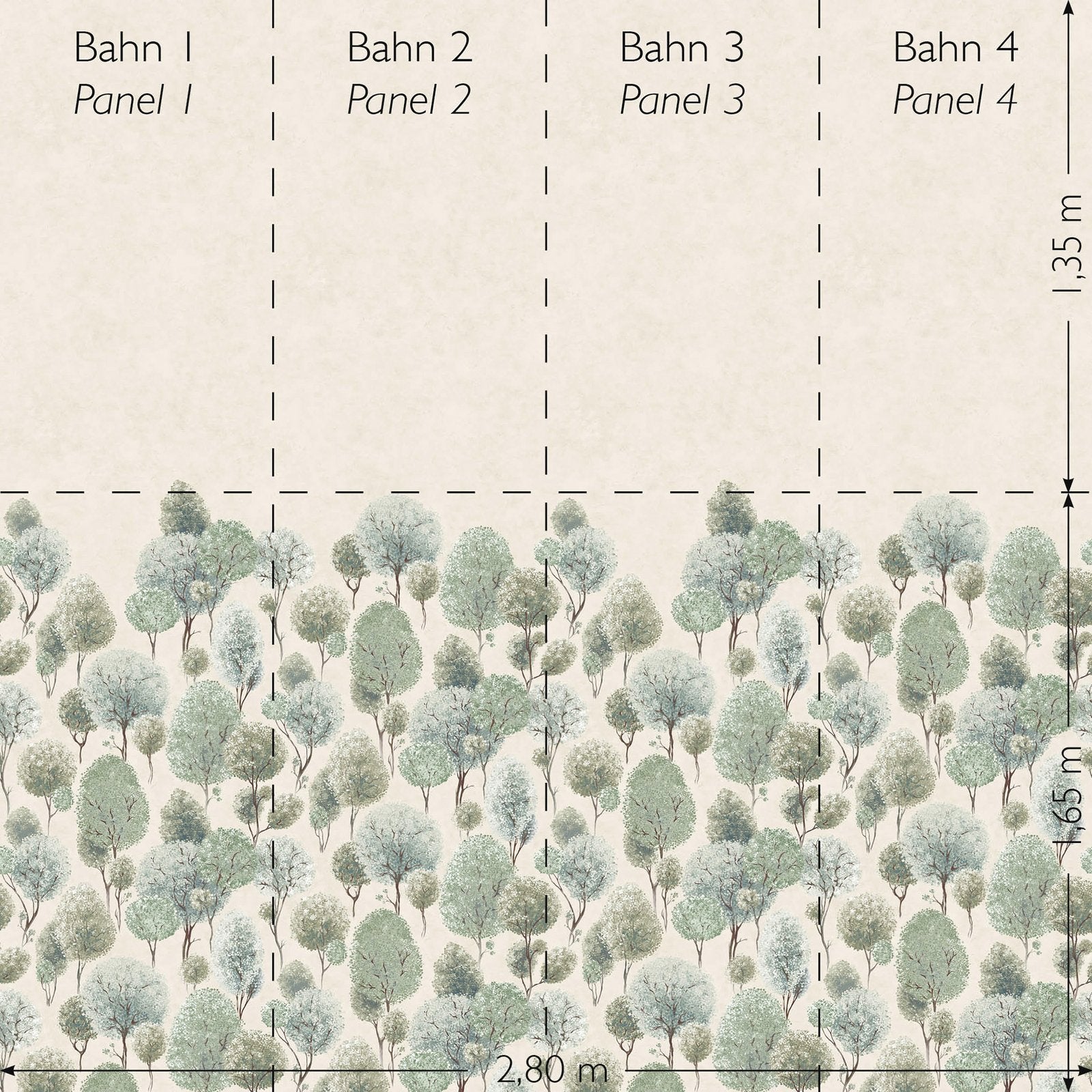 Tilia Twinwall mural in green color - pattern number GH26968-23 - by Galerie in the Julie Feels Home collection