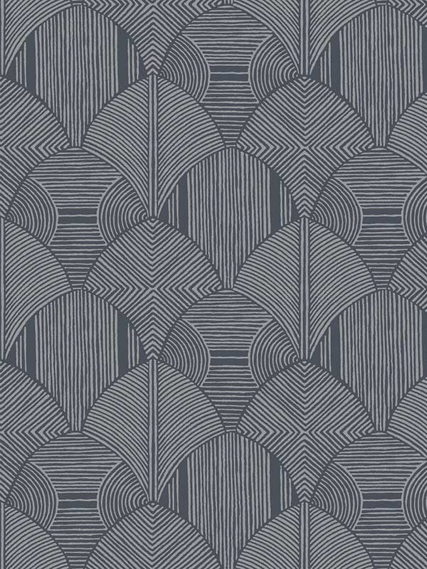 Meyberg Geometric wallpaper in blue color - pattern number 4155-72807 - by A Street Prints in the Drew and Jonathan Home Fourth Edition collection