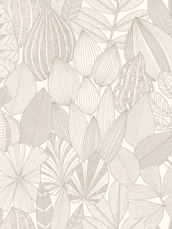 Mathias Botanical wallpaper in taupe color - pattern number 4155-72808 - by A Street Prints in the Drew and Jonathan Home Fourth Edition collection