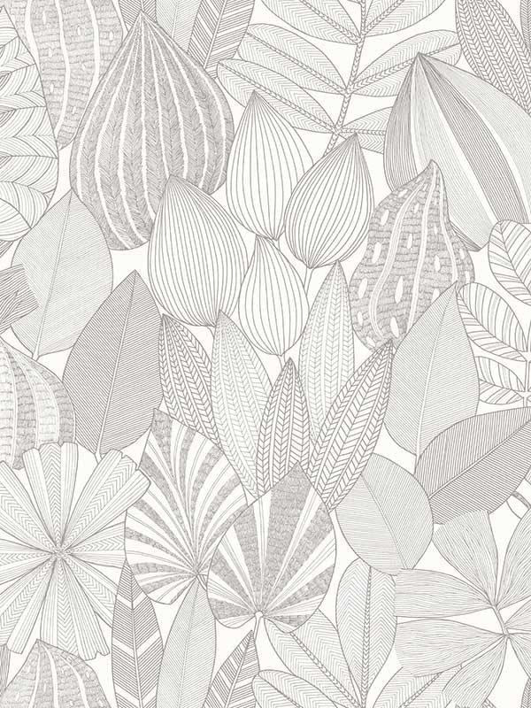 Mathias Botanical wallpaper in grey color - pattern number 4155-72809 - by A Street Prints in the Drew and Jonathan Home Fourth Edition collection
