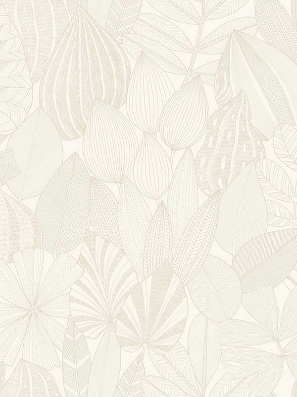 Mathias Botanical wallpaper in pearl color - pattern number 4155-72810 - by A Street Prints in the Drew and Jonathan Home Fourth Edition collection