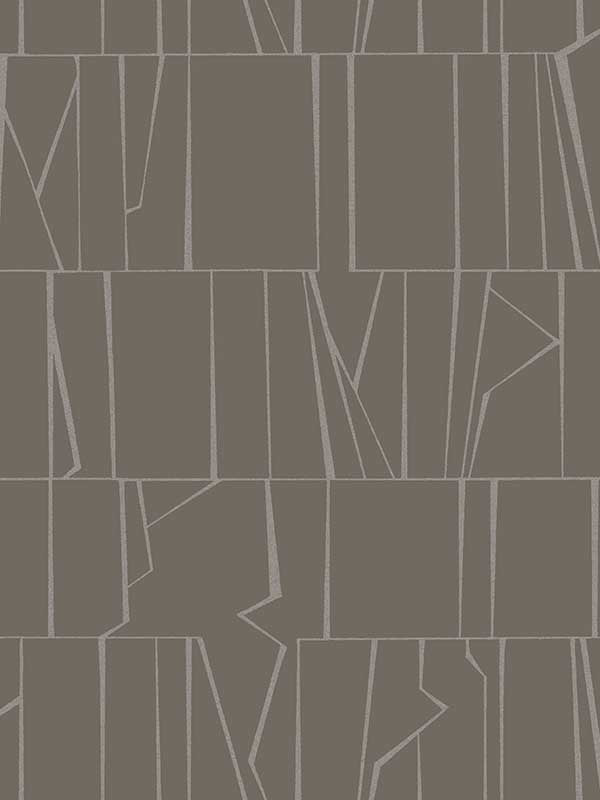 Huntington Geometric Stripe wallpaper in chocolate color - pattern number 4155-72822 - by A Street Prints in the Drew and Jonathan Home Fourth Edition collection