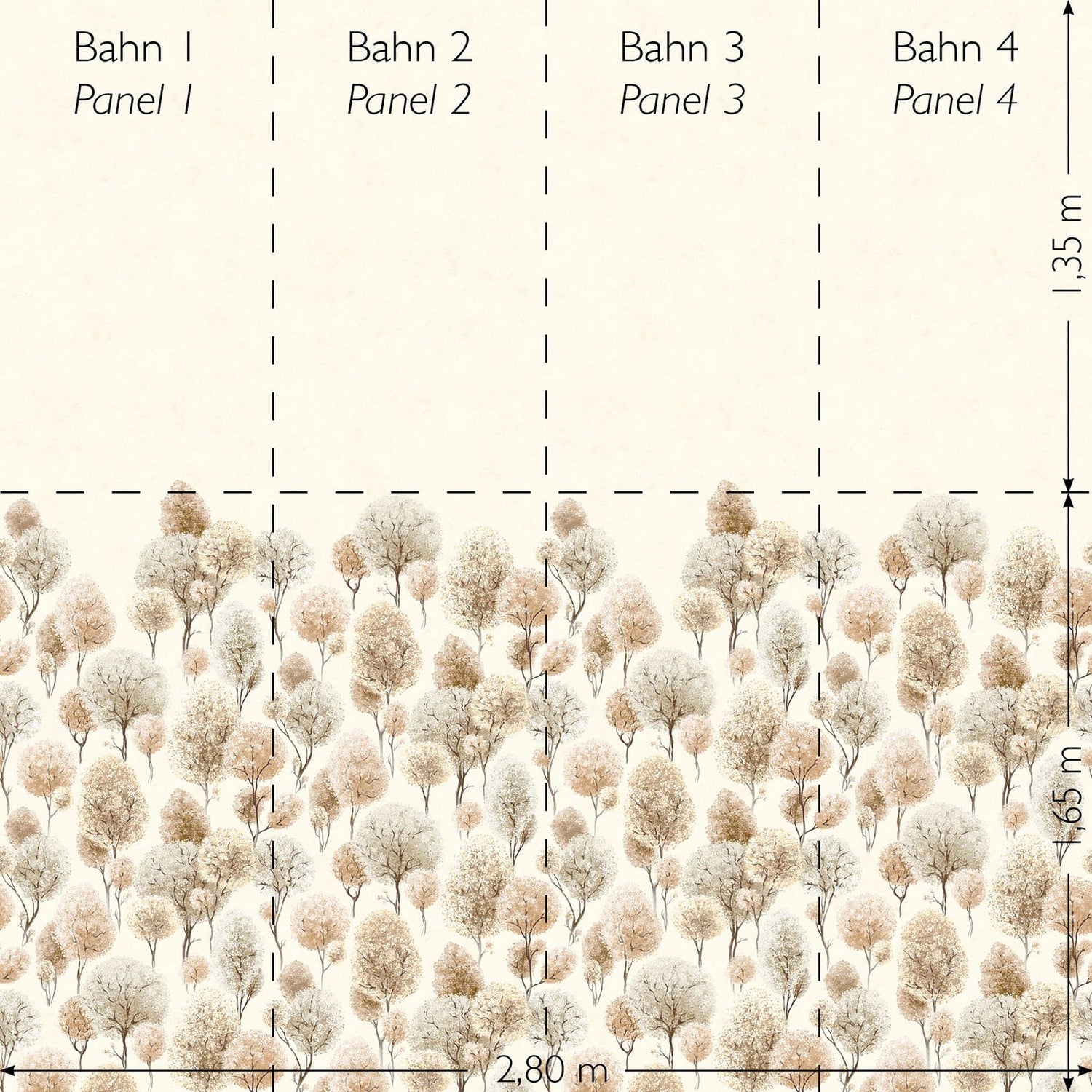 Tilia Twinwall mural in cream color - pattern number GH26970-23 - by Galerie in the Julie Feels Home collection