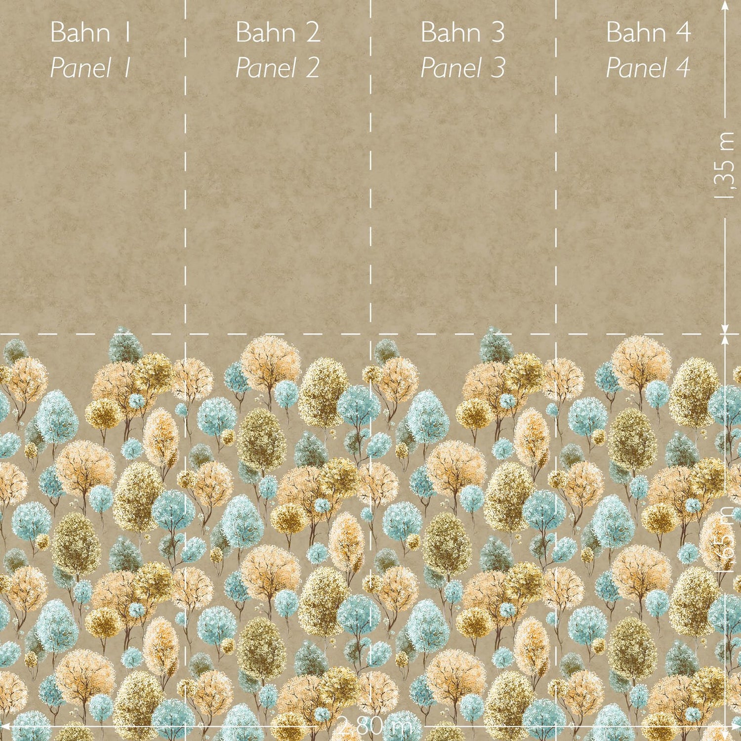 Tilia Twinwall mural in multi-coloured color - pattern number GH26971-23 - by Galerie in the Julie Feels Home collection