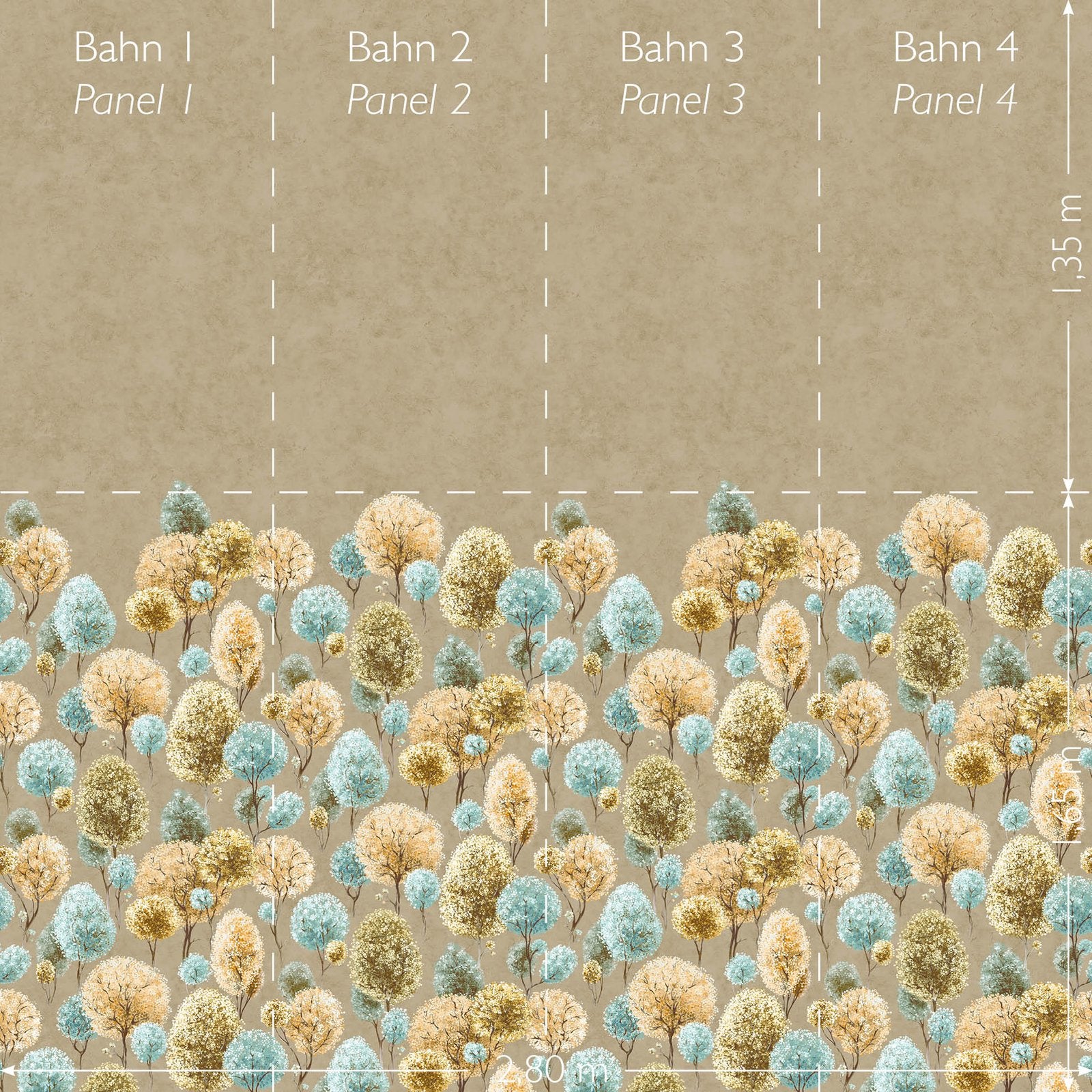 Tilia Twinwall mural in multi-coloured color - pattern number GH26971-23 - by Galerie in the Julie Feels Home collection