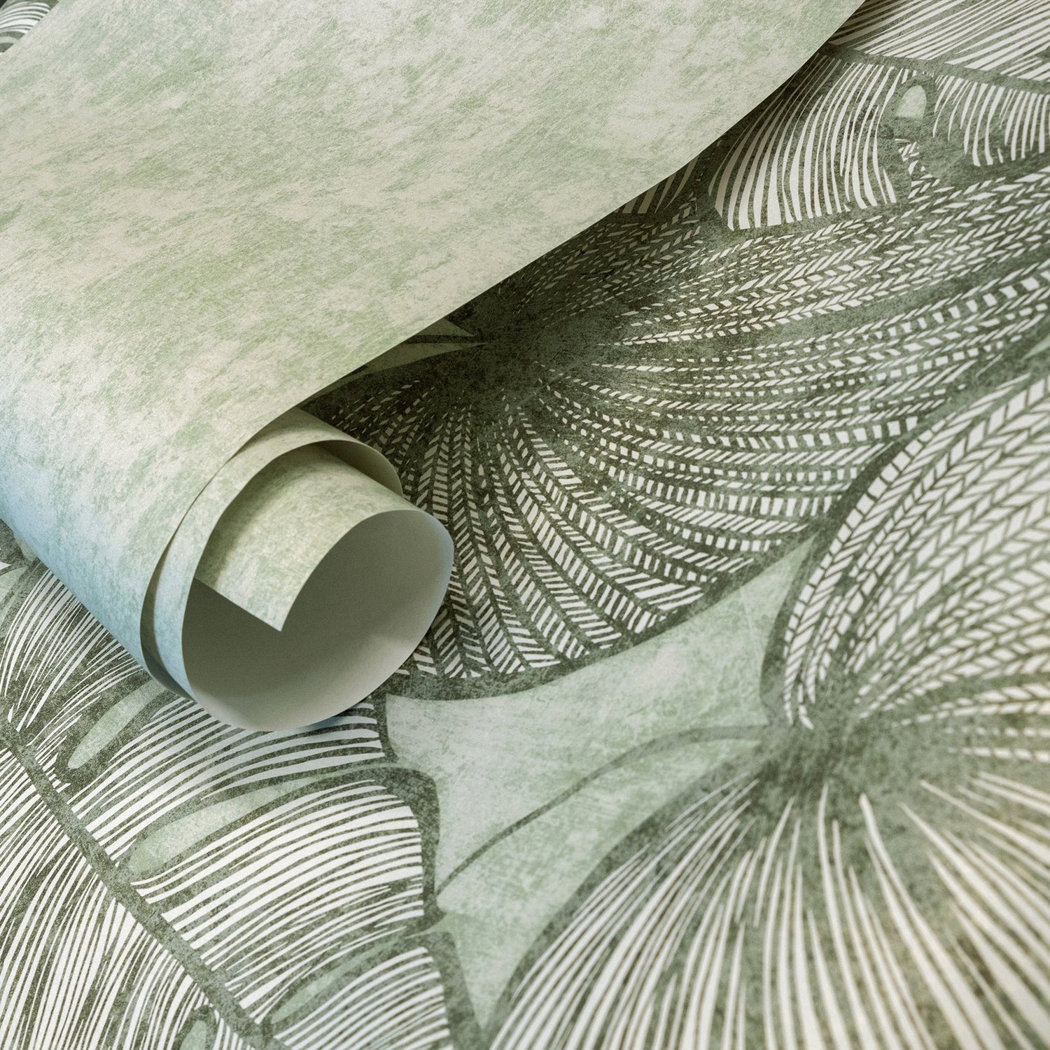 Monstera Twinwall mural in green color - pattern number GH26973-23 - by Galerie in the Julie Feels Home collection