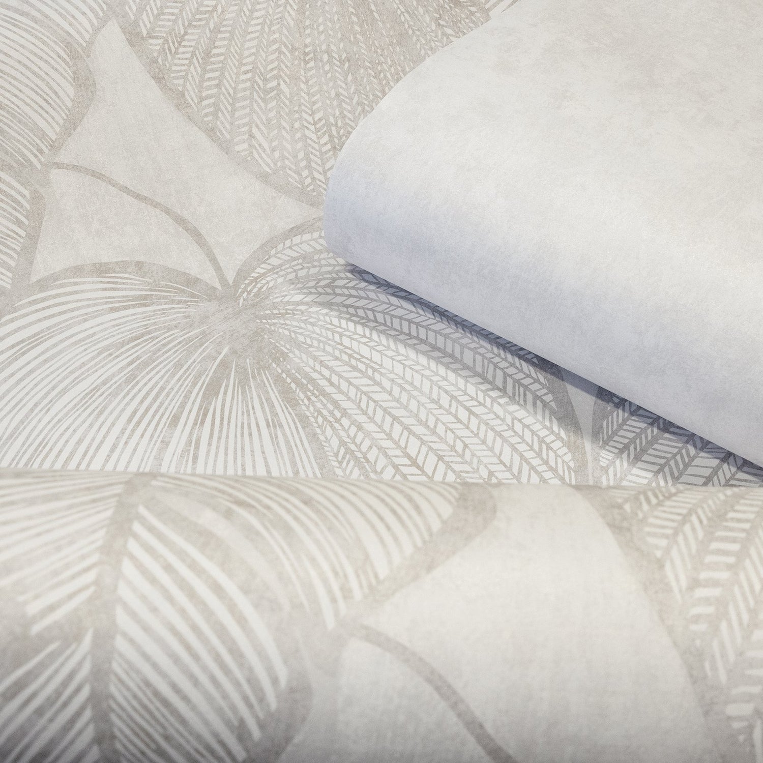 Monstera Twinwall mural in white color - pattern number GH26979-23 - by Galerie in the Julie Feels Home collection