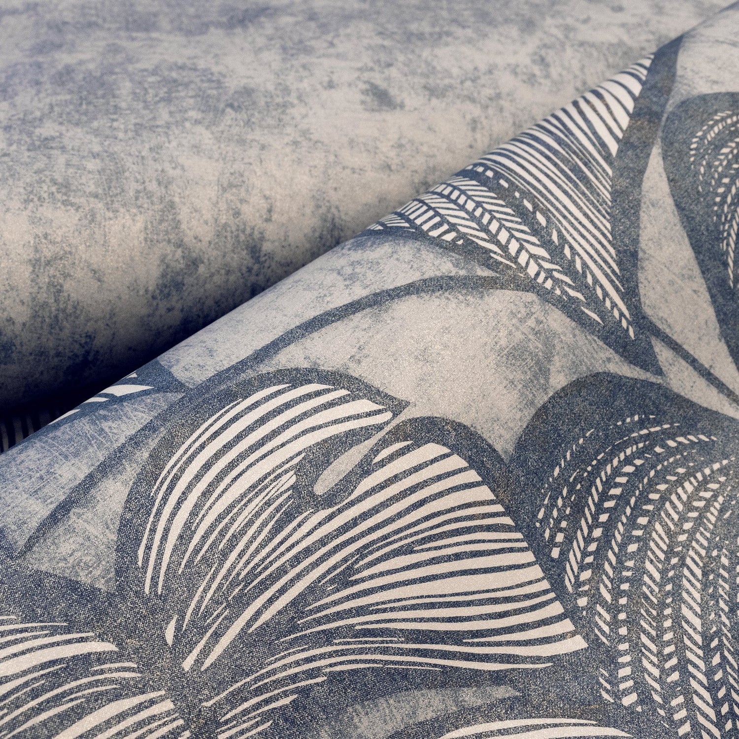 Monstera Twinwall mural in blue color - pattern number GH26980-23 - by Galerie in the Julie Feels Home collection