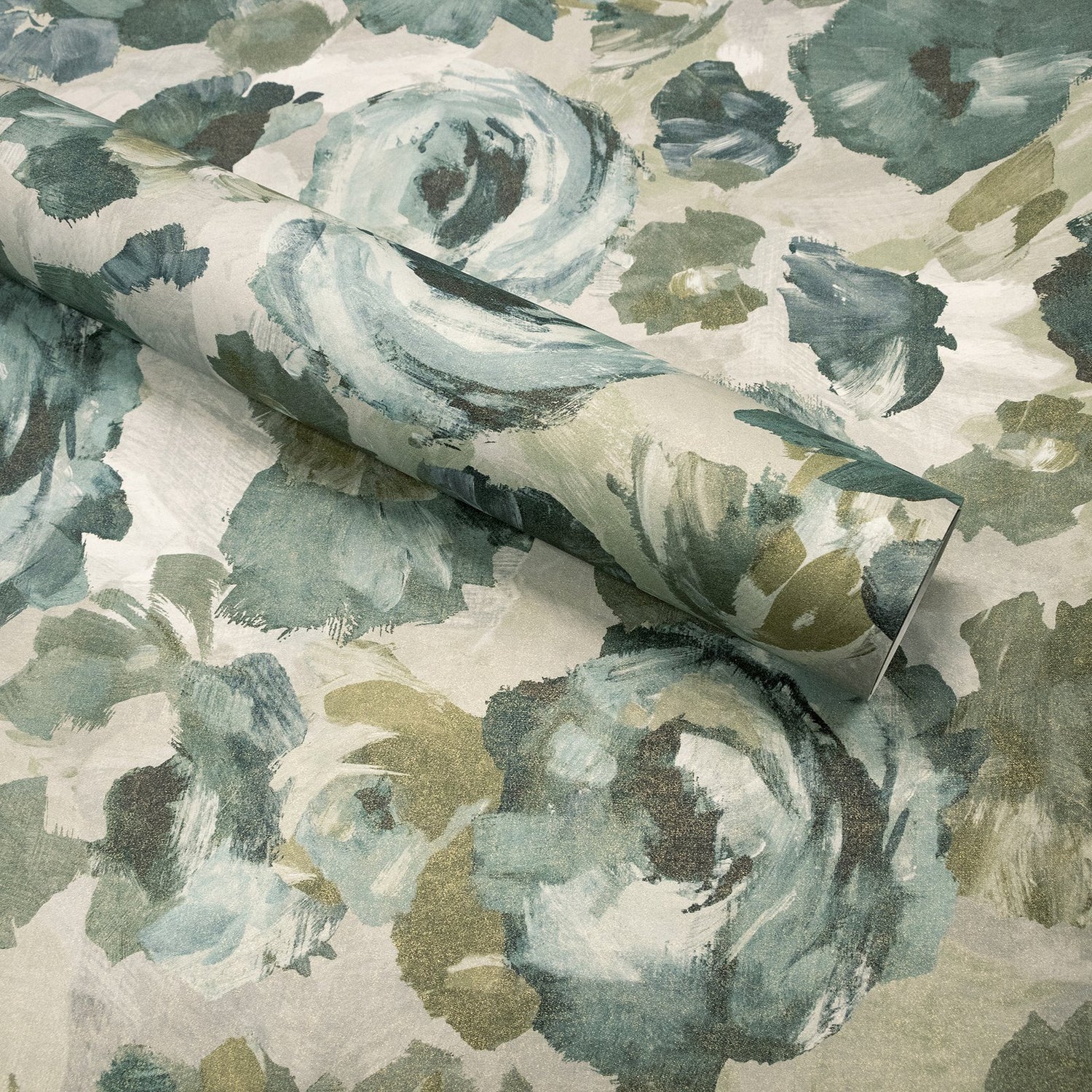 Paeonia wallpaper in green color - pattern number GH26982-23 - by Galerie in the Julie Feels Home collection