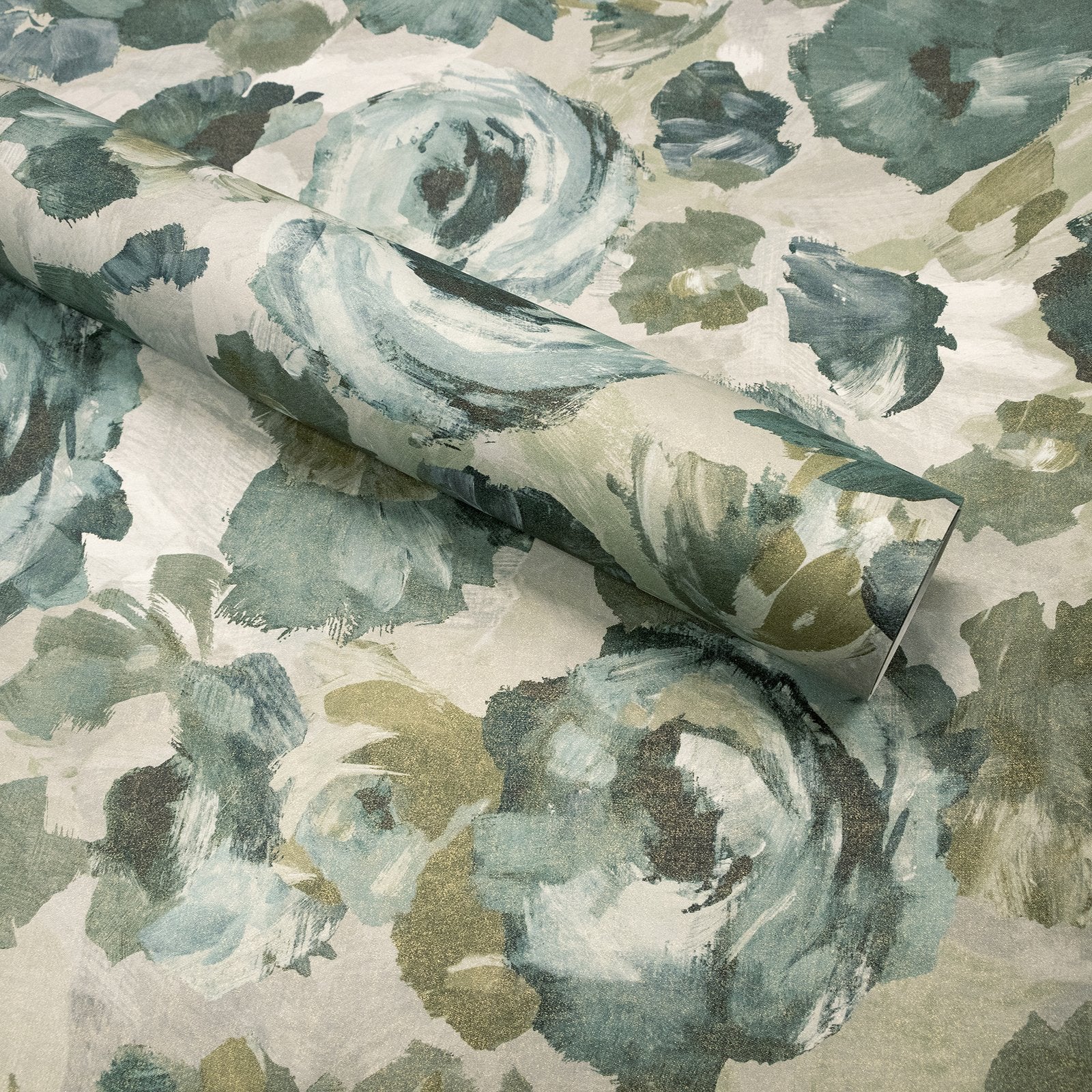 Paeonia wallpaper in green color - pattern number GH26982-23 - by Galerie in the Julie Feels Home collection