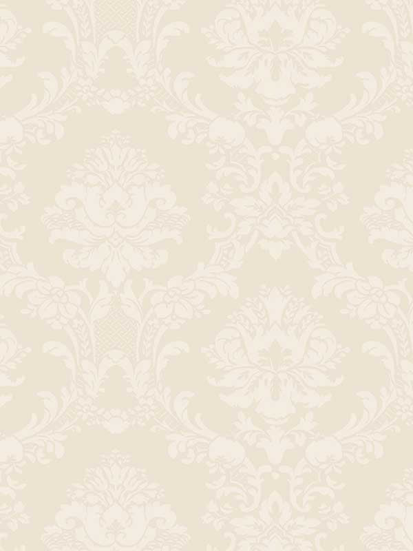 Document Damask wallpaper in ivory pearl color - pattern number CI38209 - by Patton Norwall in the Classic Impressions collection