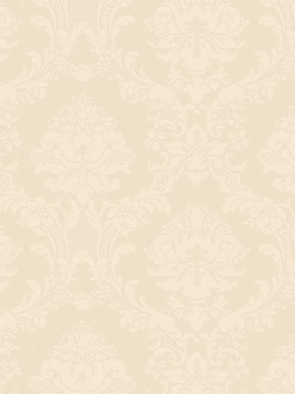 Document Damask wallpaper in cream pearl color - pattern number CI38210 - by Patton Norwall in the Classic Impressions collection