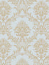 In Reg Classic Damask fabric in blue 33 blend metallic gold color - pattern number CI38218 - by Patton Norwall in the Classic Impressions collection