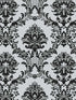 In Reg Classic Damask wallpaper in silver black color - pattern number CI38219 - by Patton Norwall in the Classic Impressions collection