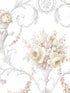 In register Ornamental Floral wallpaper in yellow pink grey color - pattern number CI38229 - by Patton Norwall in the Classic Impressions collection