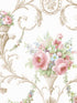 In register Ornamental Floral wallpaper in pink blue color - pattern number CI38233 - by Patton Norwall in the Classic Impressions collection