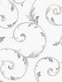 In register Scroll wallpaper in stone grey metallic silver color - pattern number CI38239 - by Patton Norwall in the Classic Impressions collection