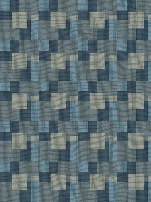 Ponza wallpaper in blue grey color - pattern number 9628 - by Armani Casa in the Graphic Elements collection