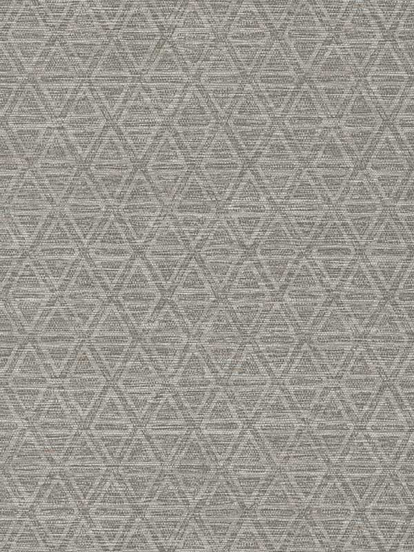Kelce Geometric Faux Grasscloth wallpaper in grey color - pattern number 4183-4825 - by Warner in the Grasscloth Resource Volume 2 collection