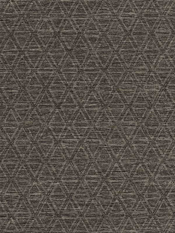 Kelce Geometric Faux Grasscloth wallpaper in charcoal color - pattern number 4183-4826 - by Warner in the Grasscloth Resource Volume 2 collection