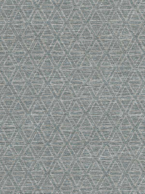 Kelce Geometric Faux Grasscloth wallpaper in slate color - pattern number 4183-4827 - by Warner in the Grasscloth Resource Volume 2 collection