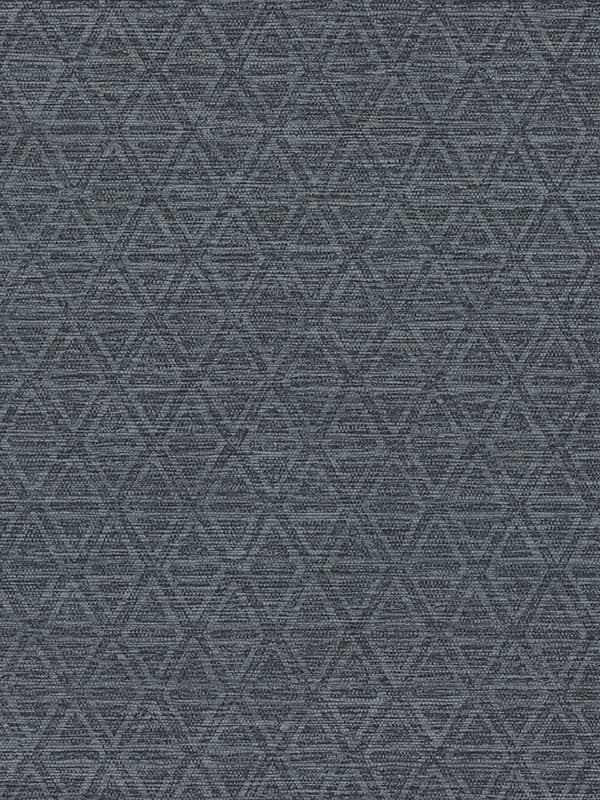 Kelce Geometric Faux Grasscloth wallpaper in dark blue color - pattern number 4183-4828 - by Warner in the Grasscloth Resource Volume 2 collection