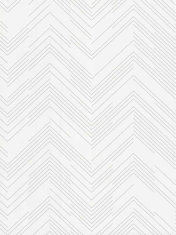 Kian Modern Chevron wallpaper in white color - pattern number 4184-4953 - by Warner in the Infinity collection