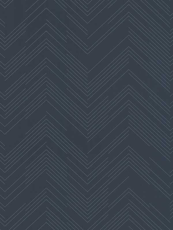 Kian Modern Chevron wallpaper in indigo color - pattern number 4184-4956 - by Warner in the Infinity collection
