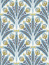 Attingham fabric in denim color - pattern number W0193/02.CAC.0 - by Clarke and Clarke in the Secret Garden Wallcoverings collection