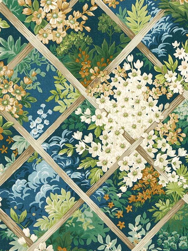 Maymont fabric in forest color - pattern number W0195/01.CAC.0 - by Clarke and Clarke in the Secret Garden Wallcoverings collection