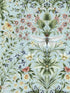 Mirabell fabric in seaglass color - pattern number W0196/02.CAC.0 - by Clarke and Clarke in the Secret Garden Wallcoverings collection