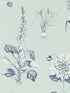 Roseraie fabric in seaglass color - pattern number W0197/04.CAC.0 - by Clarke and Clarke in the Secret Garden Wallcoverings collection