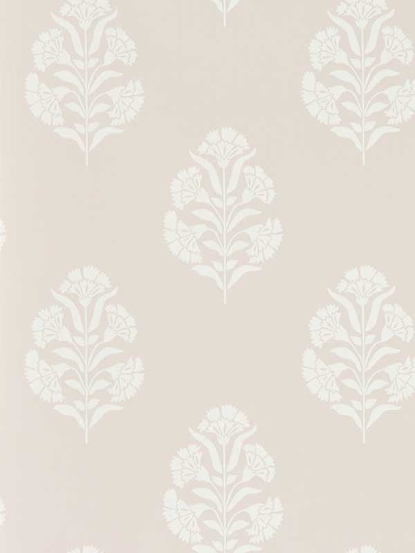 Standen fabric in blush color - pattern number W0199/01.CAC.0 - by Clarke and Clarke in the Secret Garden Wallcoverings collection