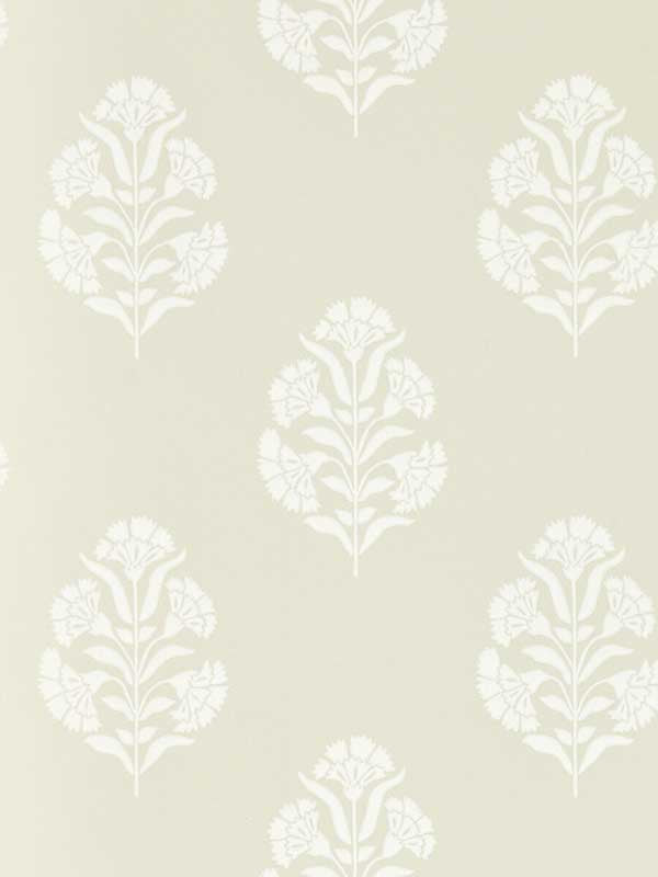 Standen fabric in natural color - pattern number W0199/05.CAC.0 - by Clarke and Clarke in the Secret Garden Wallcoverings collection