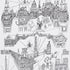Views Of Paris fabric in black and white color - pattern number 2705780 - by Schumacher in the Avant Garde collection