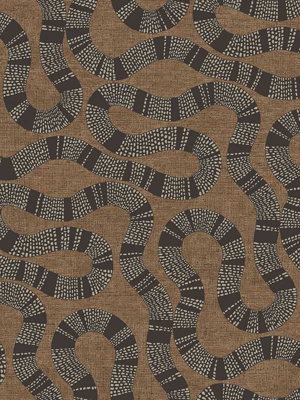 Ophidia fabric in brown color - pattern number AB3001 - by Antonina Vella in the Artifacts collection