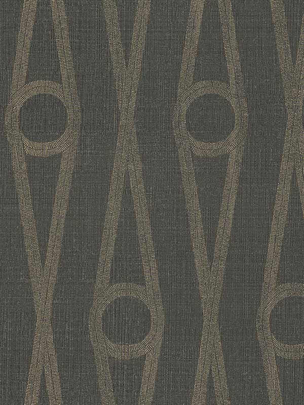 Henlein fabric in charcoal color - pattern number AB3014 - by Antonina Vella in the Artifacts collection