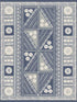 Tapa Mural 3 Panel fabric in indigo color - pattern number AB3058M - by Antonina Vella in the Artifacts collection
