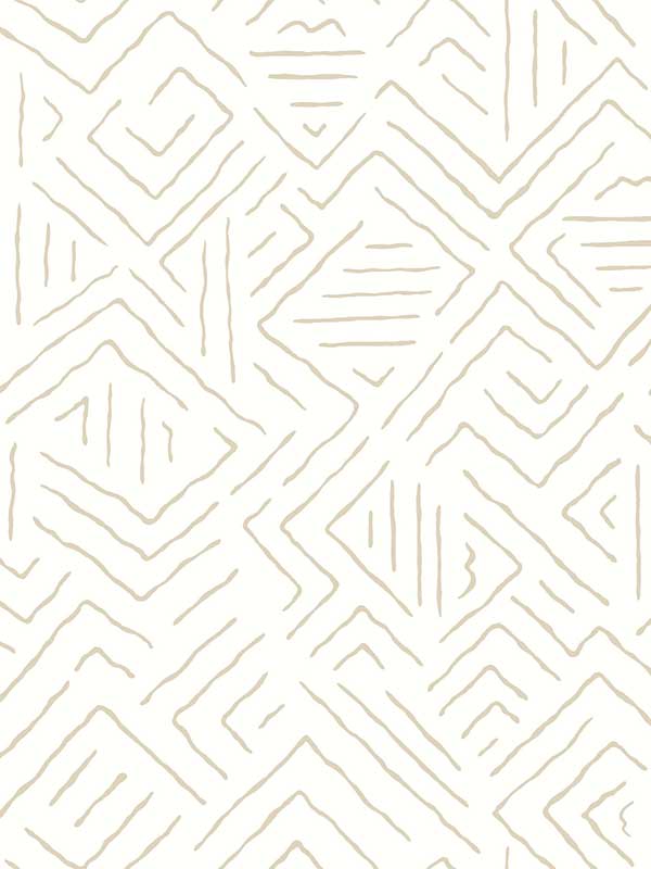 Sirih wallpaper in beige color - pattern number AB3085 - by Antonina Vella in the Artifacts collection