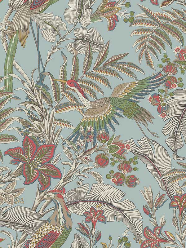 Heronwood fabric in sky blue color - pattern number AB3102 - by Antonina Vella in the Artifacts collection
