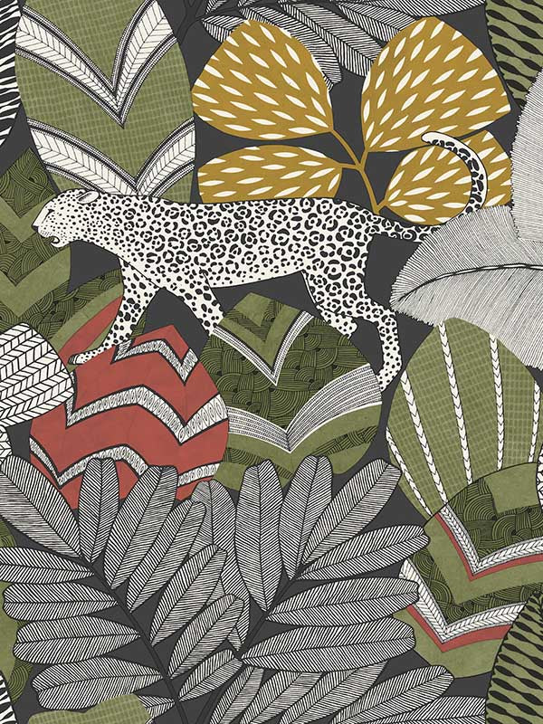 Namiri wallpaper in black color - pattern number AB3112 - by Antonina Vella in the Artifacts collection