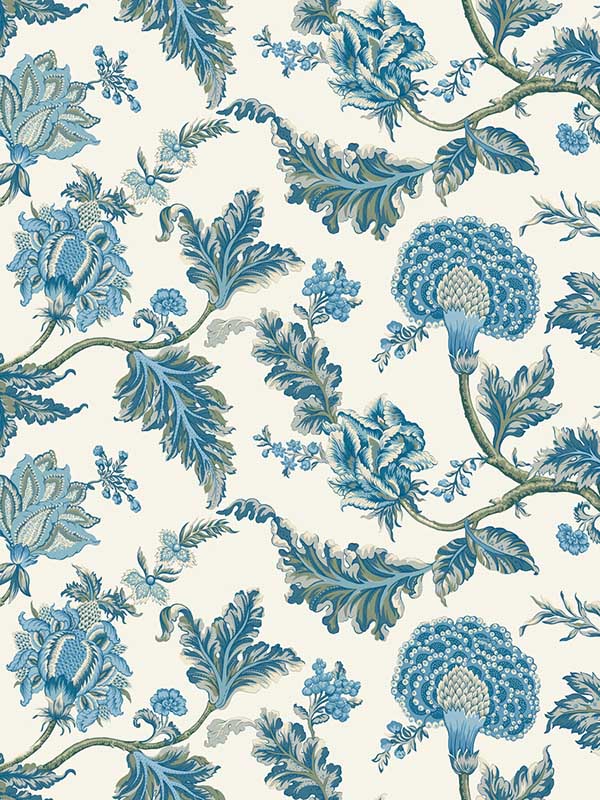 Monroe fabric in blue color - pattern number MX9624W - by Ronald Redding in the Astoria collection