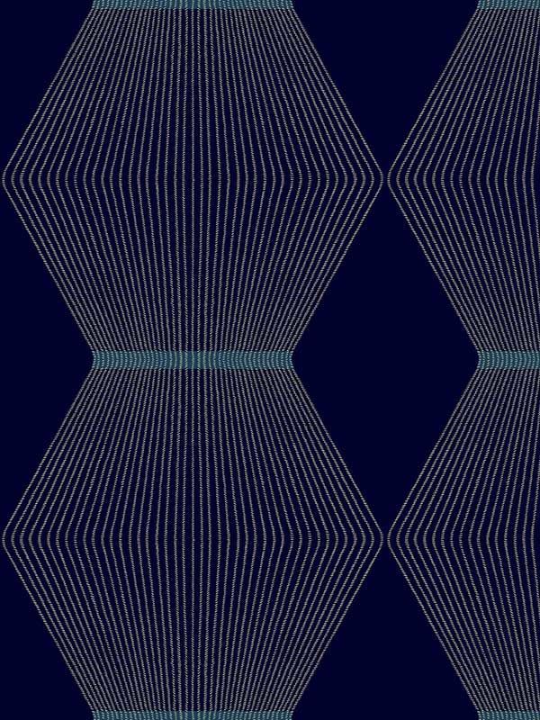 Diamond Legacy fabric in navy color - pattern number MX9635 - by Ronald Redding in the Astoria collection